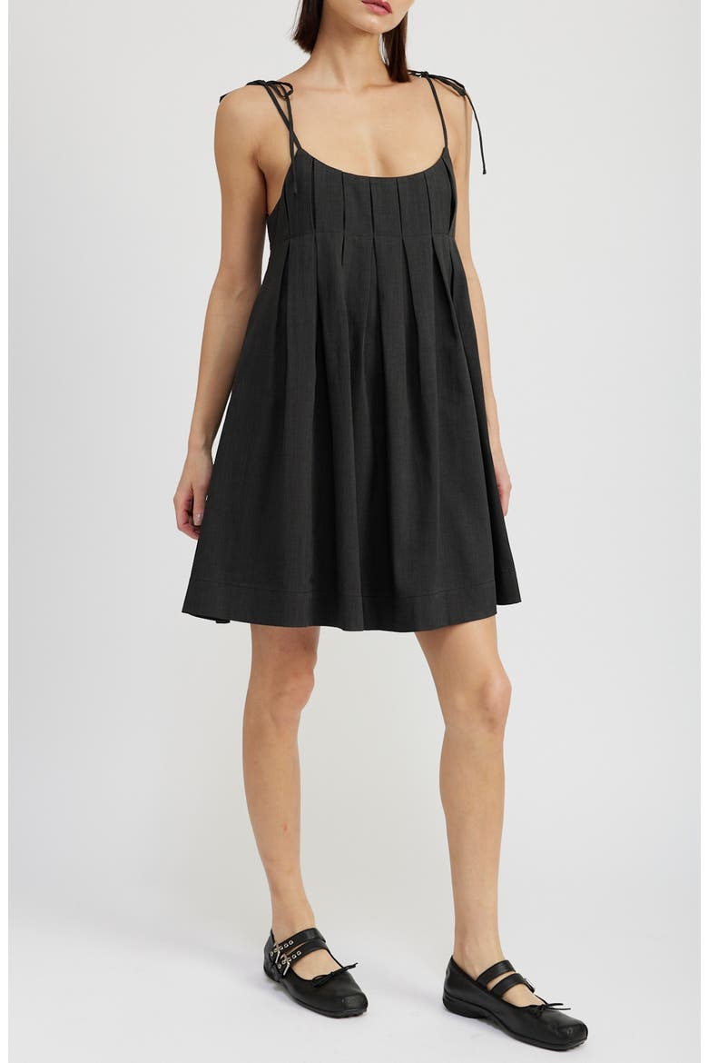 Jovie Babydoll Minidress, Alternate, color, WASHED BLACK