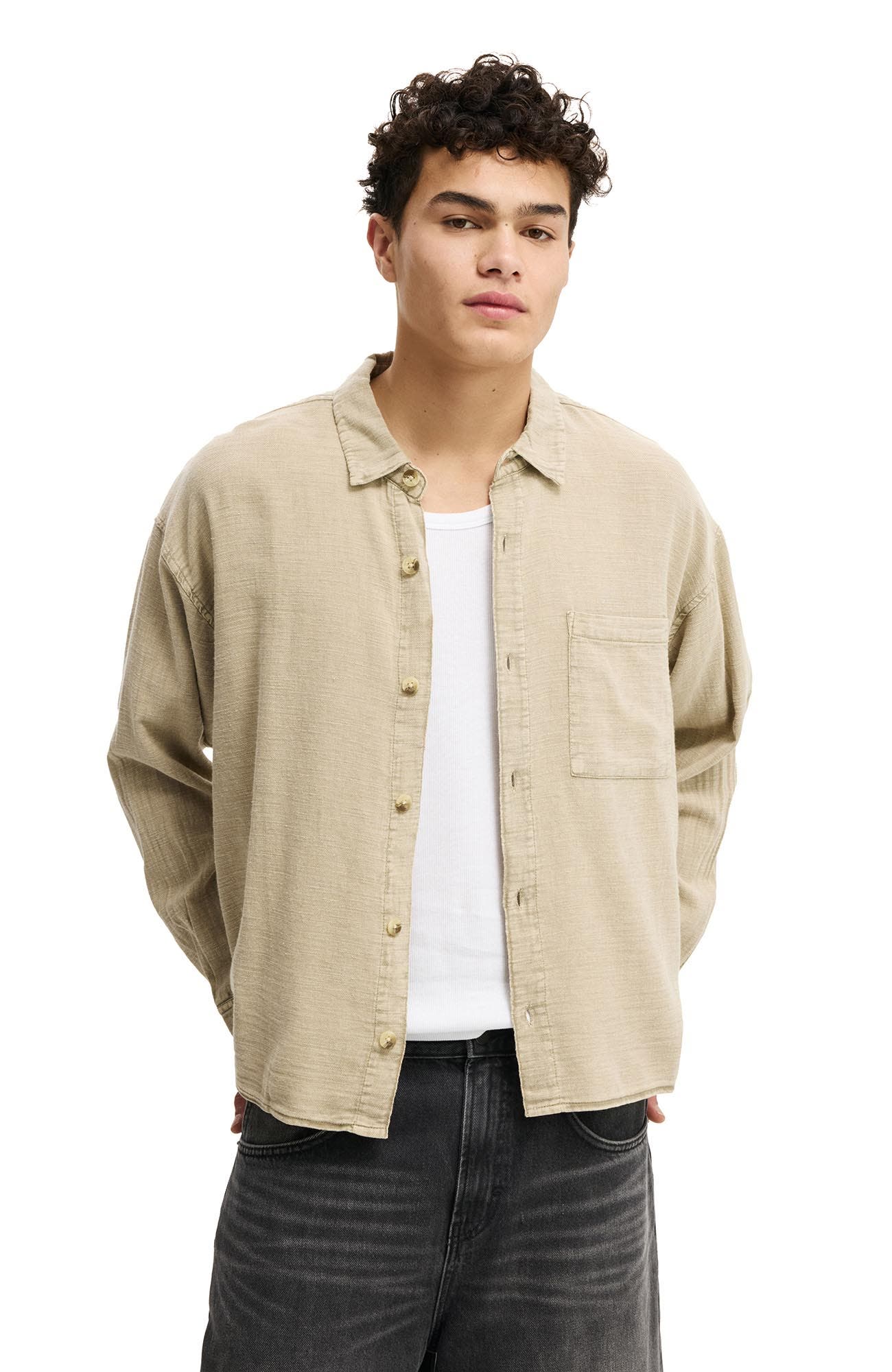 Men's Washed Long Sleeve Shirt - image 4