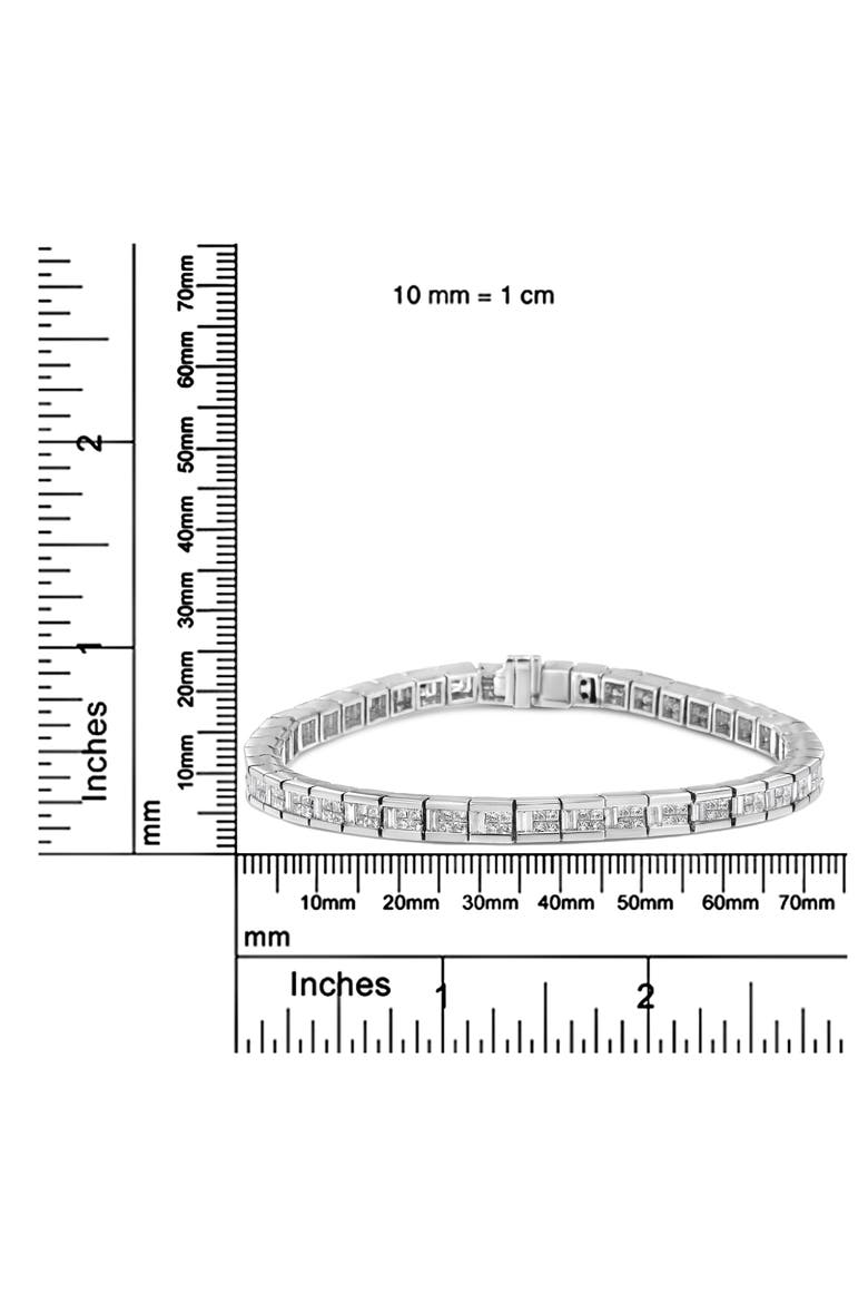 14K White Gold 4 3/8 Cttw Diamond Tennis Bracelet, Alternate, color, White