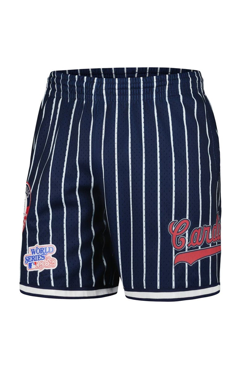 Mitchell & Ness Men's Mitchell & Ness Navy St. Louis Cardinals Cooperstown Collection 1982 World Series City Collection Mesh Shorts, Alternate, color, Navy