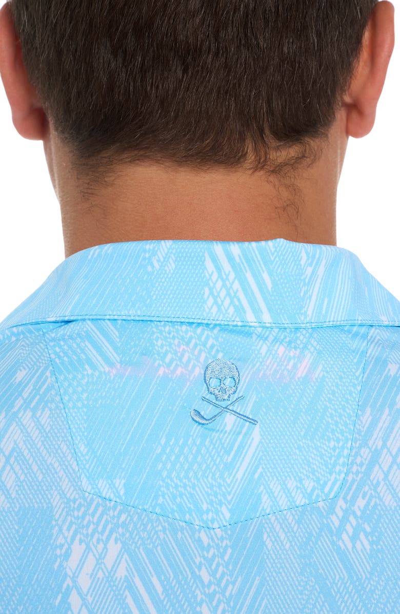 Robert Graham Beauford Short Sleeve Performance Golf Polo, Alternate, color, Light Blue