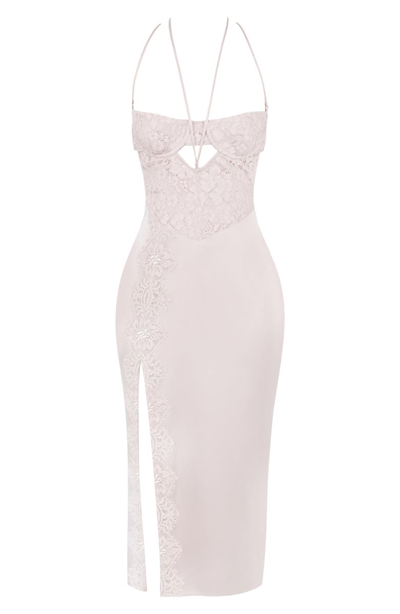 HOUSE OF CB Georgia Lace Cutout Body-Con Dress, Alternate, color, Crystal