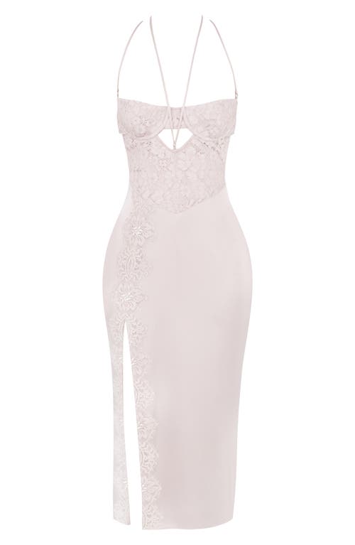 House Of Cb Georgia Lace Cutout Body-con Dress In White