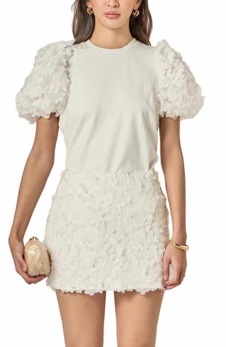 English Factory Flower Mixed Media Top