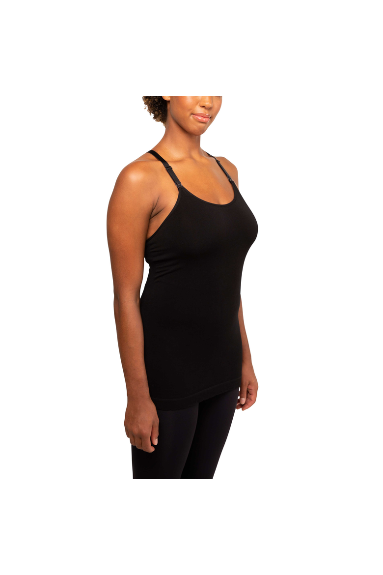 Modern Eternity Ava Maternity and Nursing Racer Back Nursing Tank, Alternate, color, Black