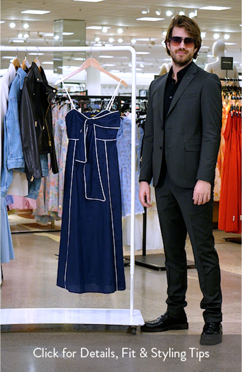 Viona Contrast Empire Midi Dress, sales video thumbnail