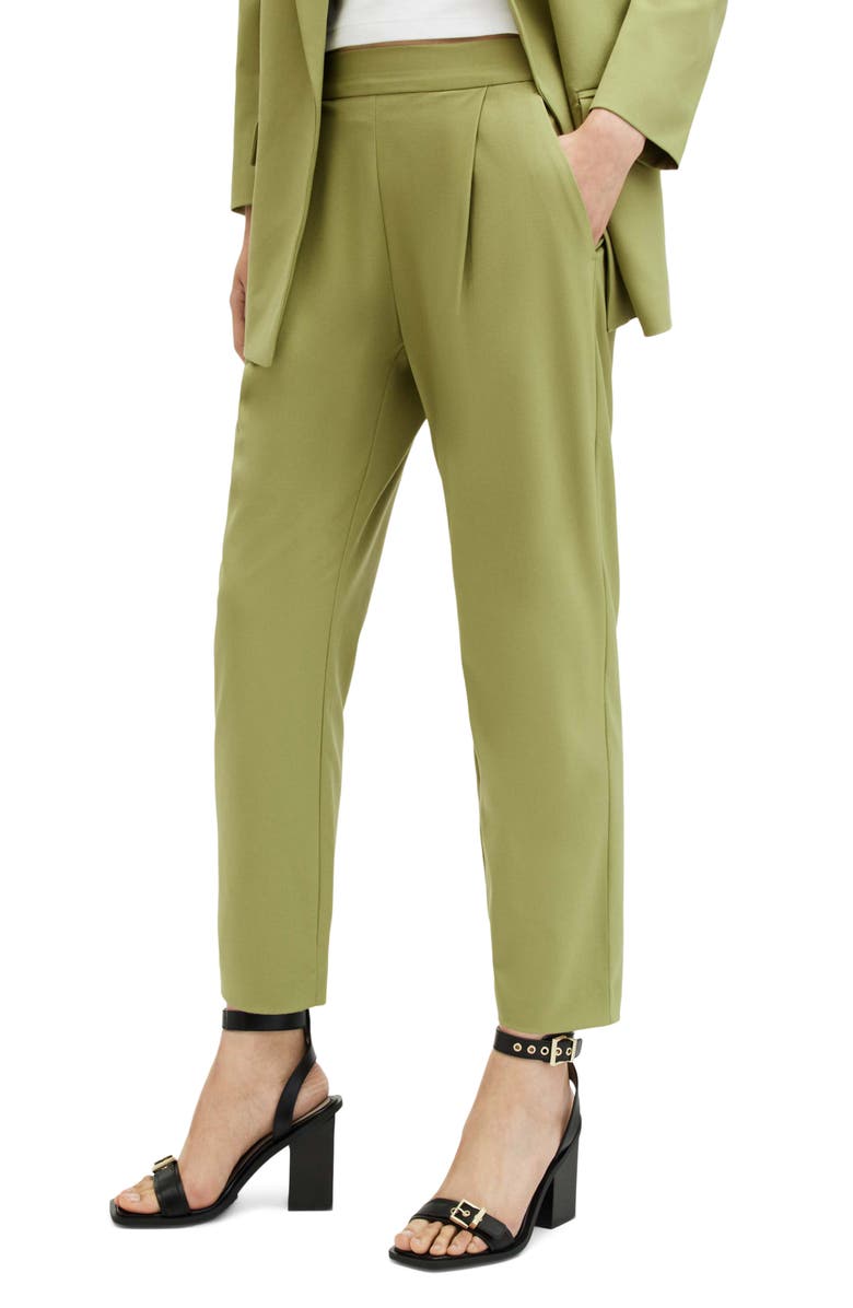 AllSaints Aleida Tri Trousers, Alternate, color, Olive Green