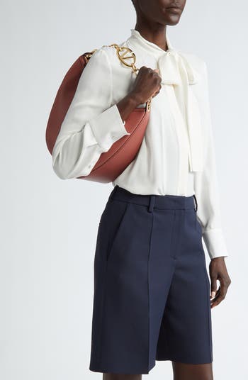 Medium VLOGO Moon Leather Hobo Bag
