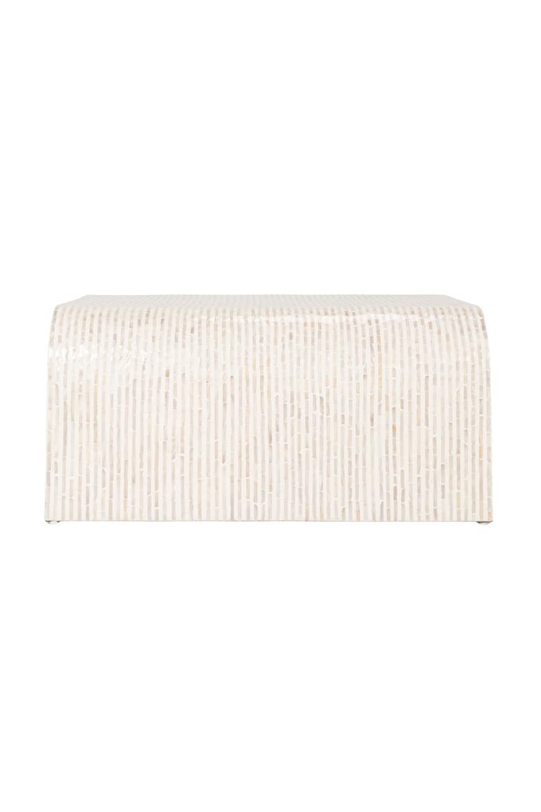 Waterfall Coffee Table, Alternate, color, White