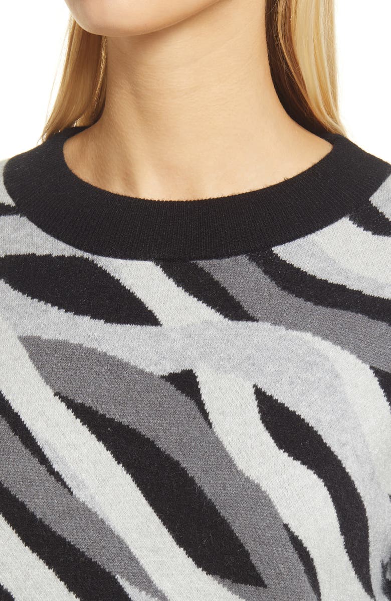 Halogen<sup>®</sup> Wavy Stripe Crewneck Sweater, Alternate, color, 