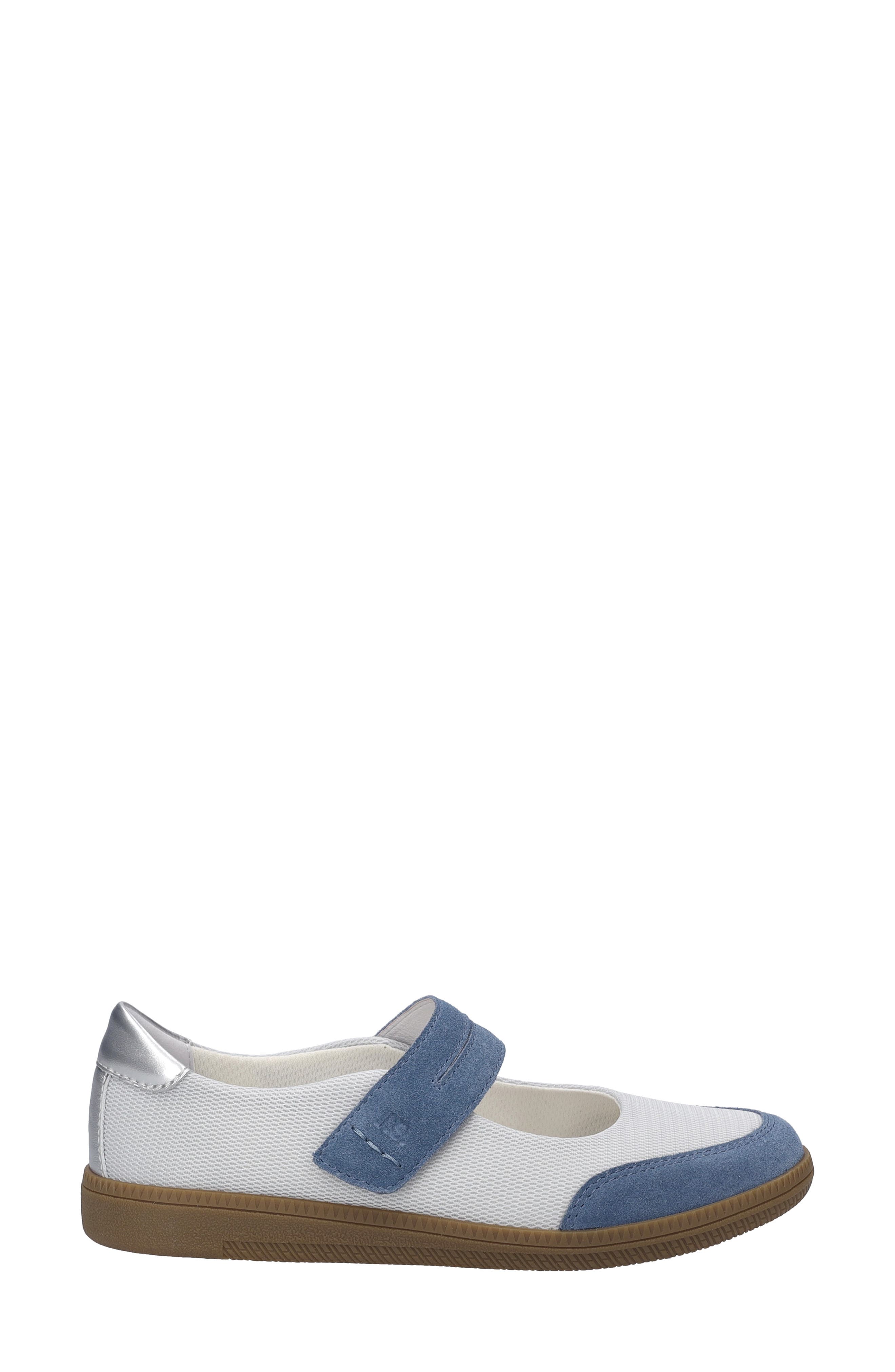 Jolene Mixed Media Mary Jane Sneaker, Alternate, color, SLATE BLUE SUEDE