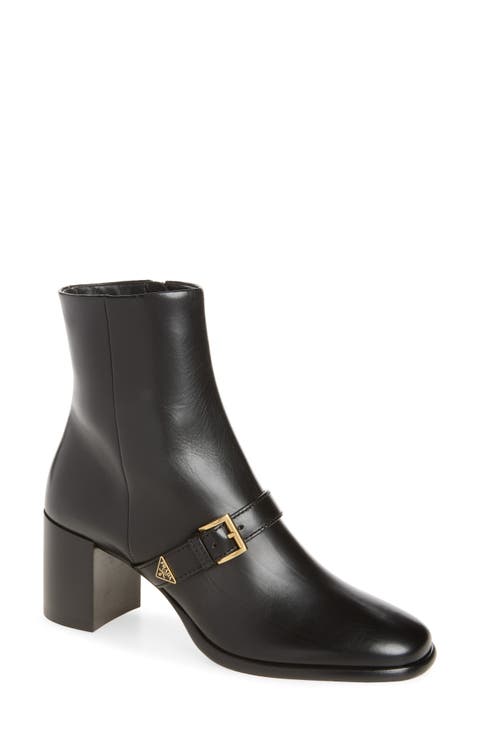 Block Heel Ankle Bootie