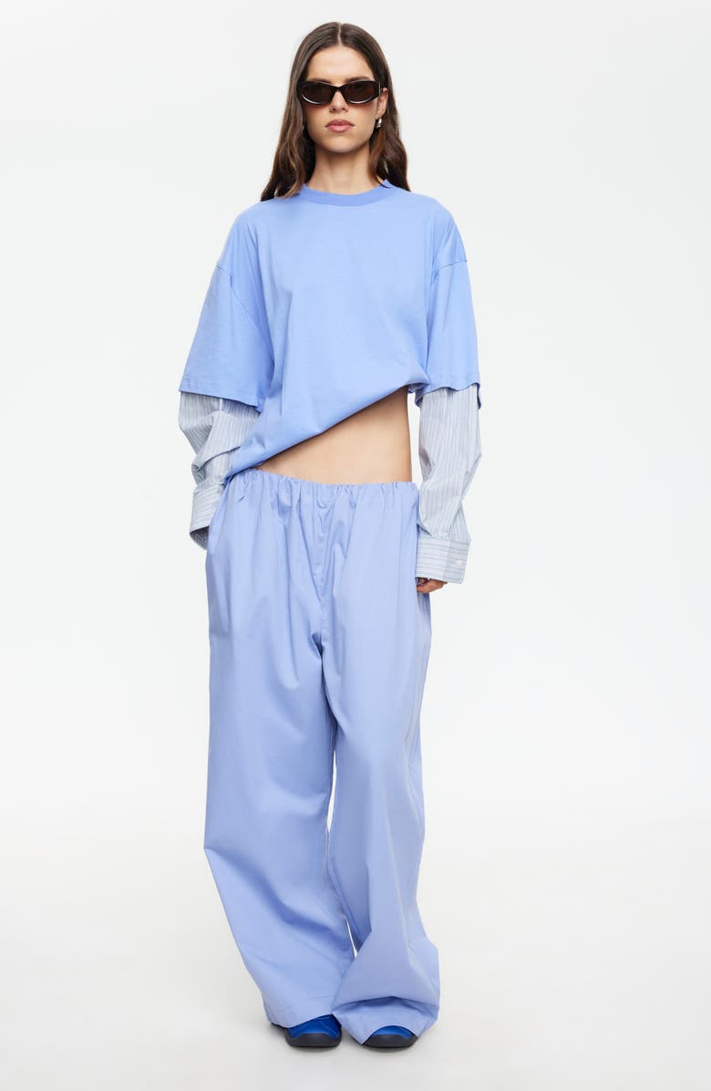 LIONESS Layered Look Oversize T-Shirt, Alternate, color, Persian Jewel