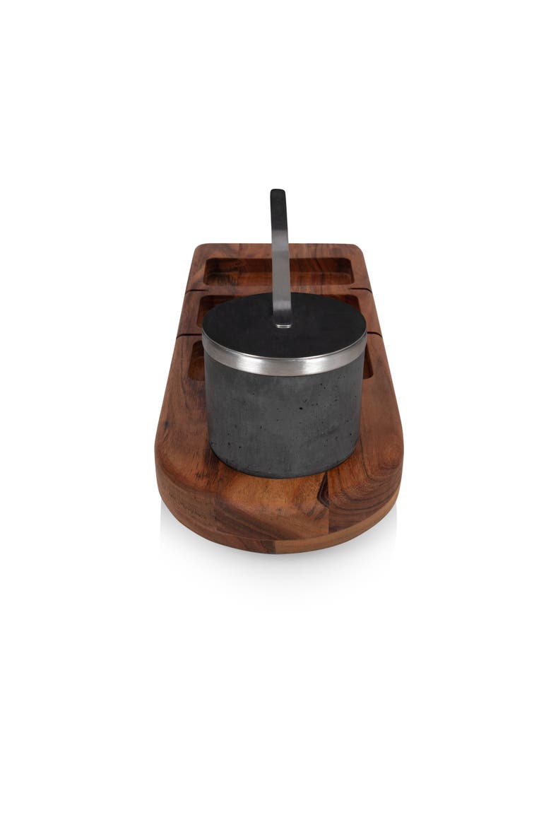 Dolce S'mores Kit with Tabletop Fire Pit, Alternate, color, Acacia Wood