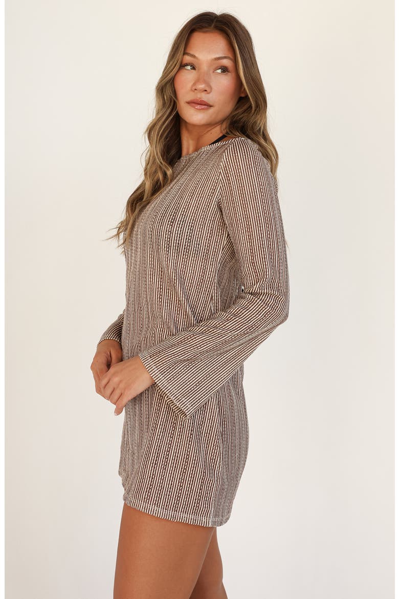 Brooklyn Dress, Alternate, color, Cocoa Stripe