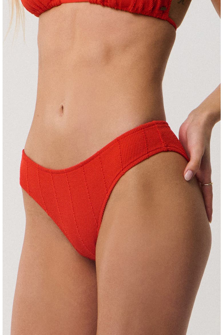 Vibe Surf Good Hipster Bikini Bottoms, Main, color, RED