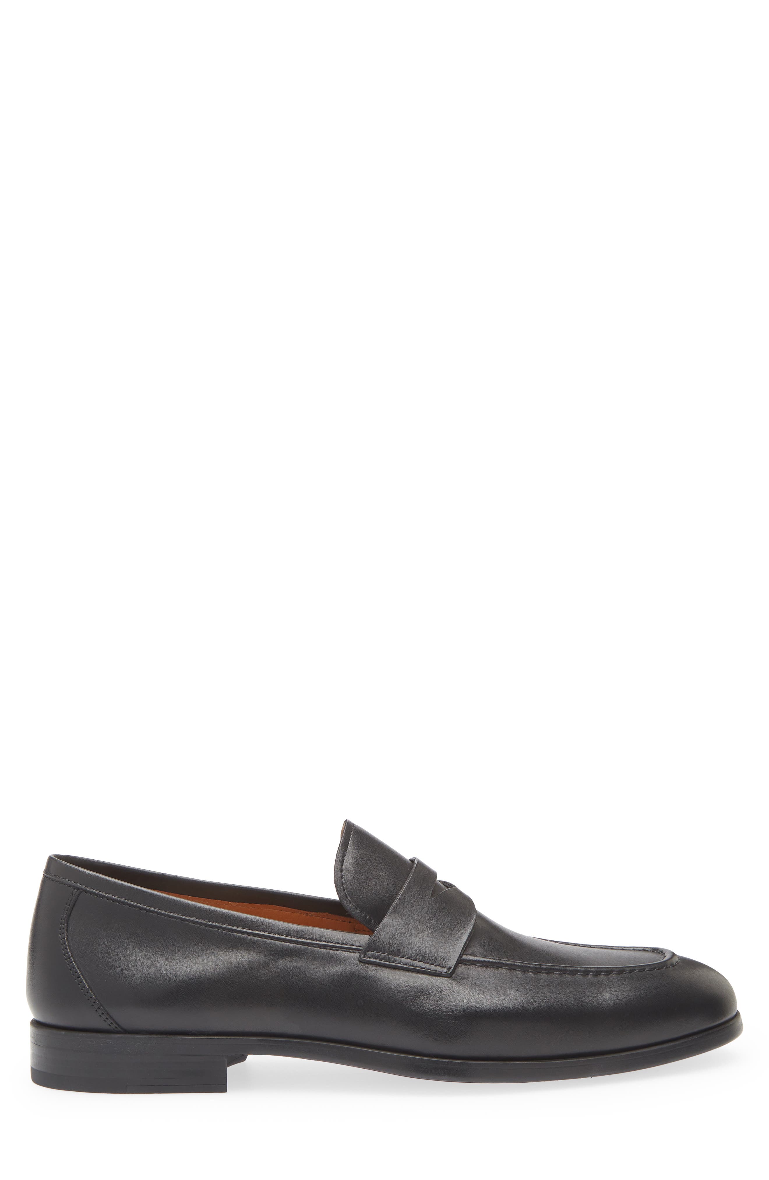Magnanni Magico Penny Loafer, Alternate, color, Black/ Black