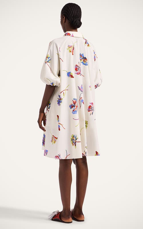 La Doublej Sunburst Dress Infiorata White In White
