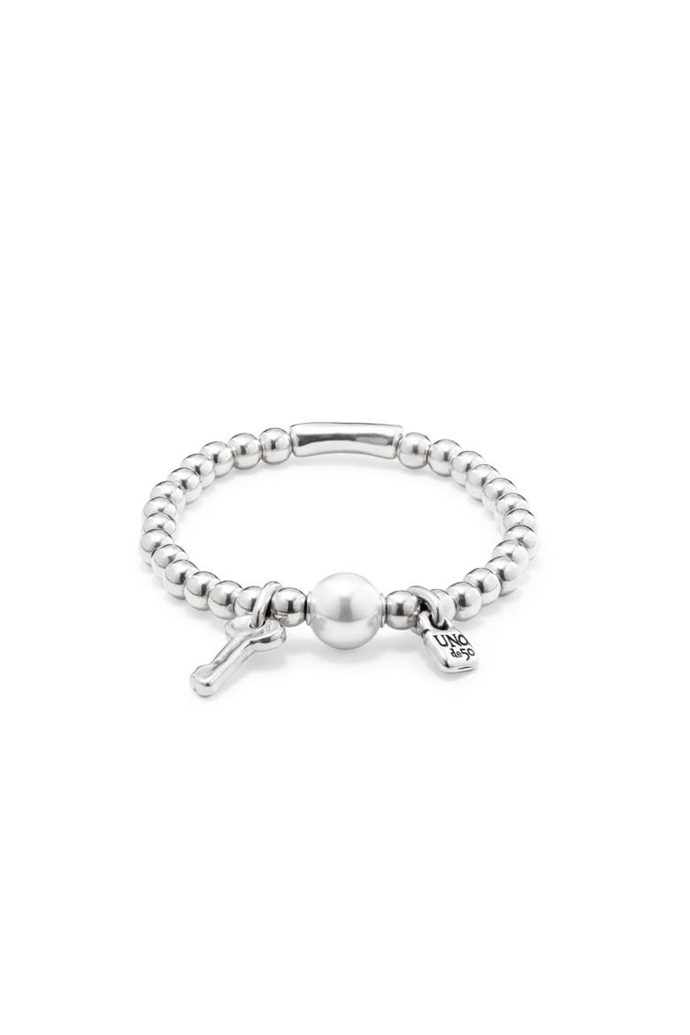 Luna Pearl and Charms Bracelet, Main, color, Silver