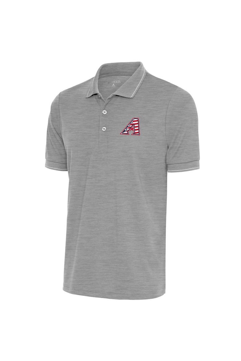 Men's Antigua  Gray/White Arizona Diamondbacks Patriotic Affluent Polo, Main, color, Gray