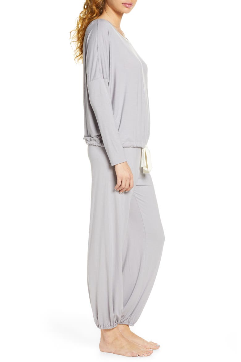Vera Slouchy Pajamas, Alternate, color, SLATE/ IVORY