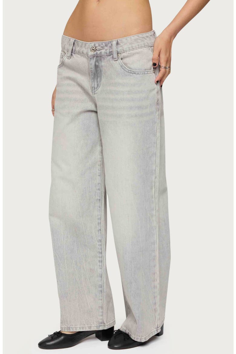 Magda Low Rise Wide Leg Jeans, Alternate, color, GRAY-WASHED