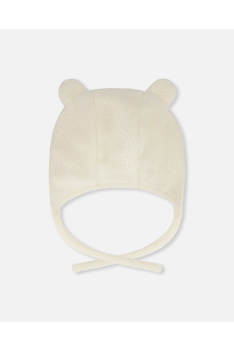 Gender Inclusive Lined Hat with Ear Flaps, Alternate, color, Off-White