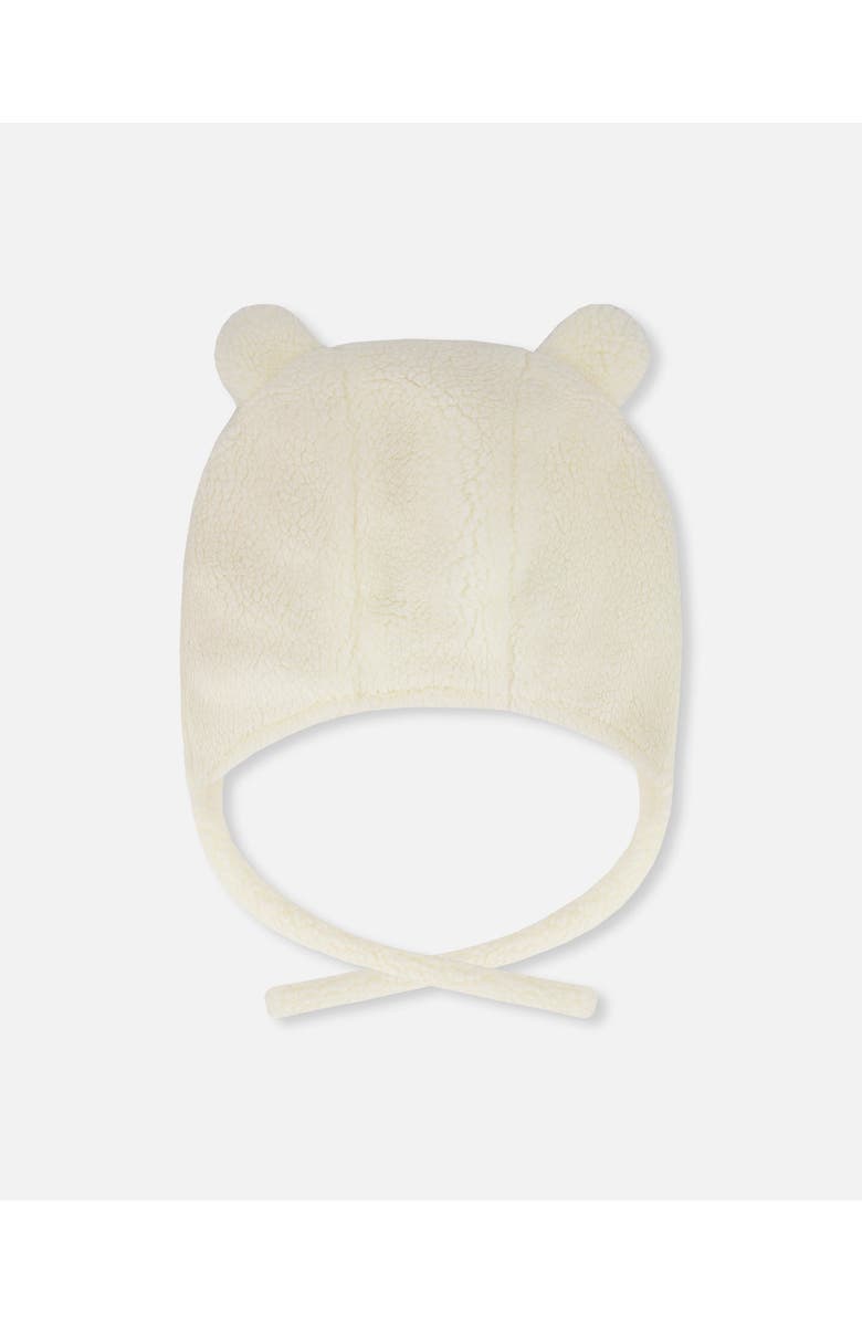 Deux par Deux Gender Inclusive Lined Hat with Ear Flaps, Alternate, color, Off-White