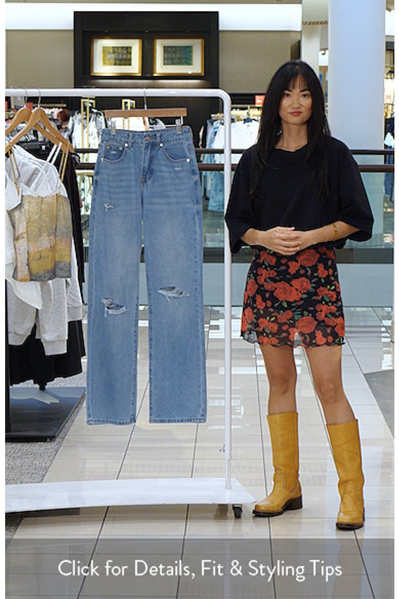 Lori Ripped High Waist Wide Leg Jeans video