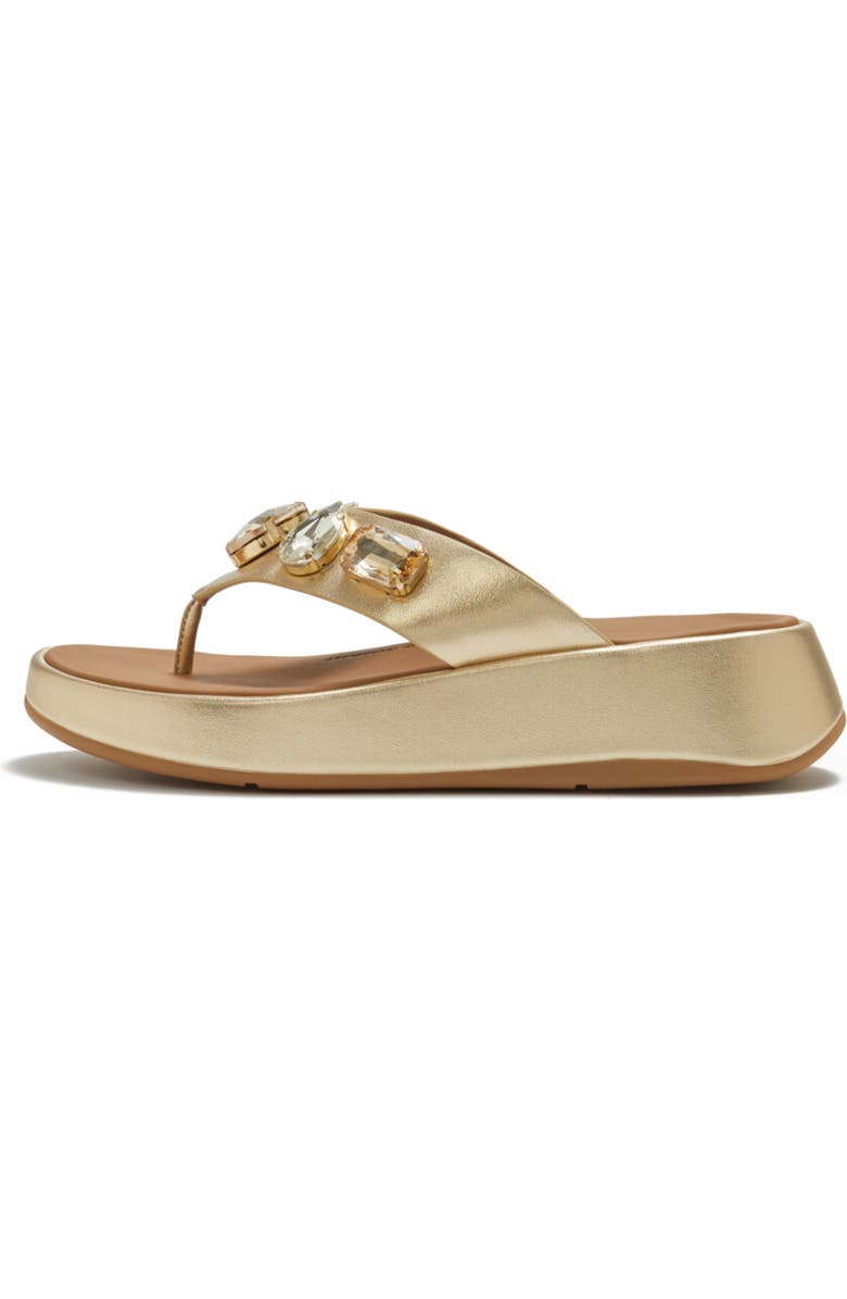 FitFlop F-Mode Ultra-Jewel TP Sandal, Alternate, color, Platino