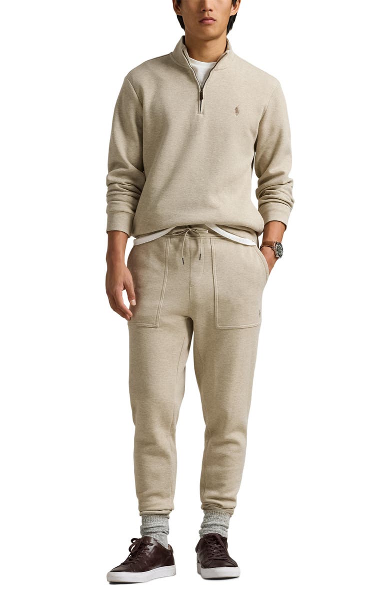 Polo Ralph Lauren Double Knit Piqué Half Zip Pullover, Alternate, color, 