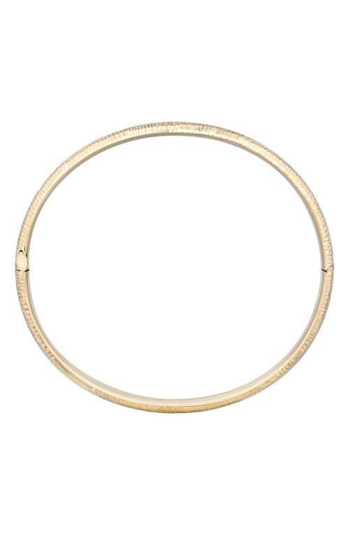 Frankie & Zoe 14k Yellow Gold Knife Edge Bangle Bracelet