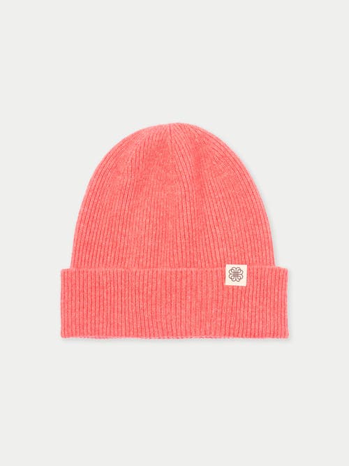 Gobi Cashmere Cashmere Rib Knit Beanie In Orange