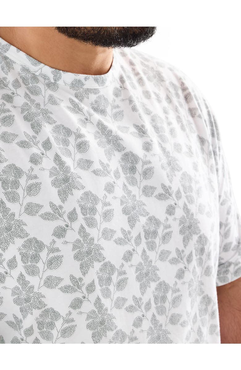 Harbor Bay by DXL Big & Tall Moisture-Wicking Floral Print T-Shirt, Alternate, color, Black