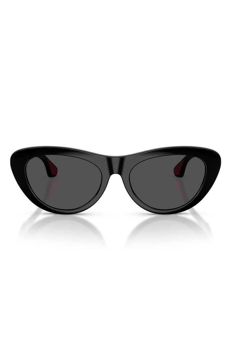 Burberry Kids' 49mm Small Cat Eye Sunglasses, Main, color, Black / Dark Grey