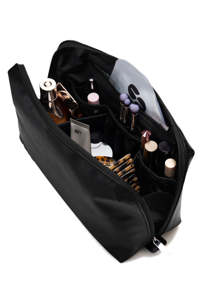 The Large Cosmetics Pouch, Alternate, color, BLACK