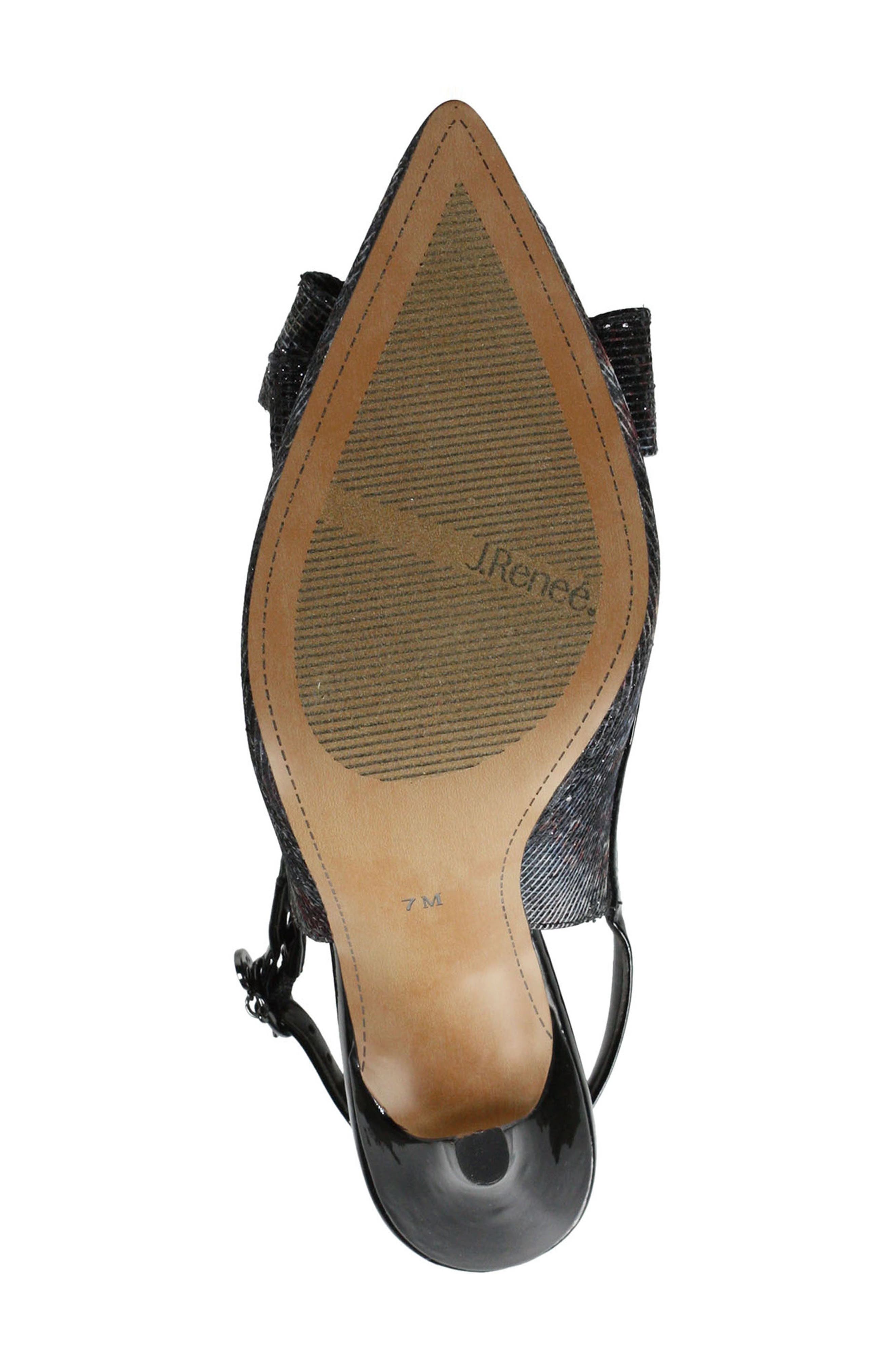 J. Reneé Charise Bow Pointed Toe Slingback Pump, Alternate, color, 