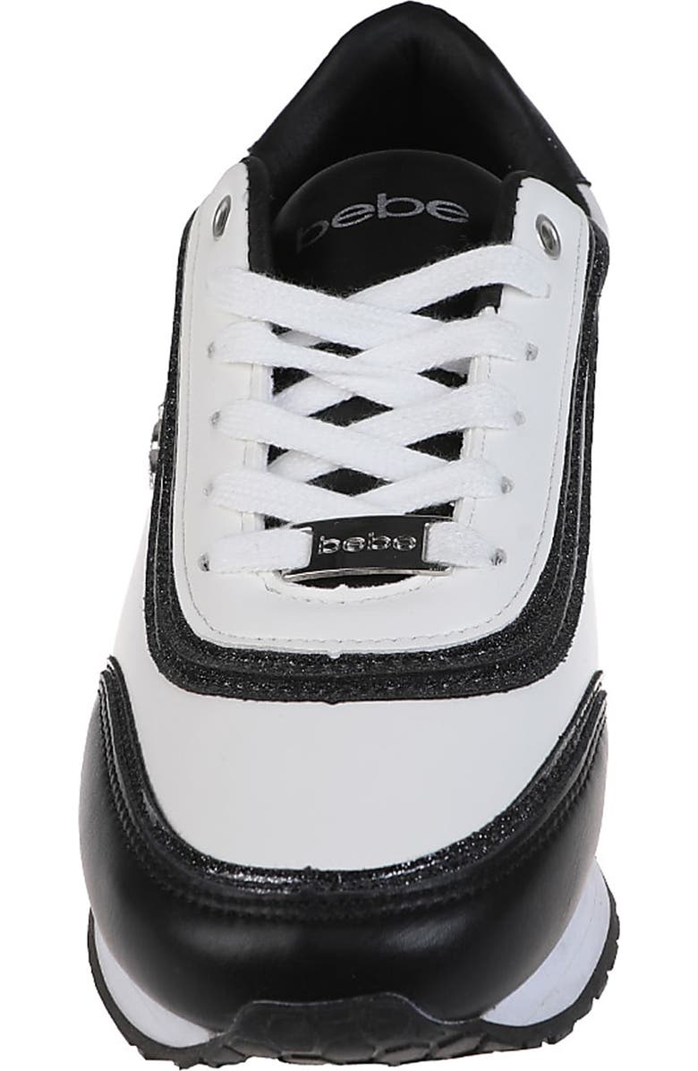 bebe Mixed Media Jogger Sneaker, Alternate, color,