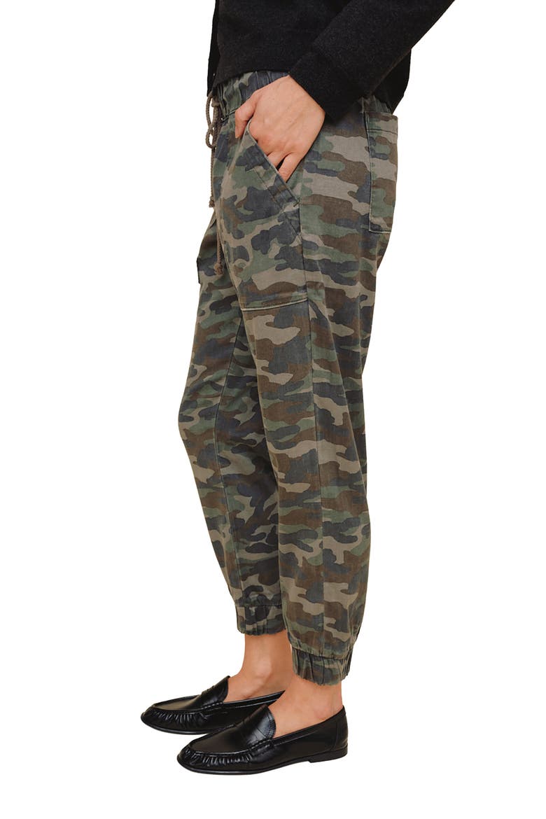 Tie Waist Joggers, Alternate, color, VINTAGE CAMOUFLAGE