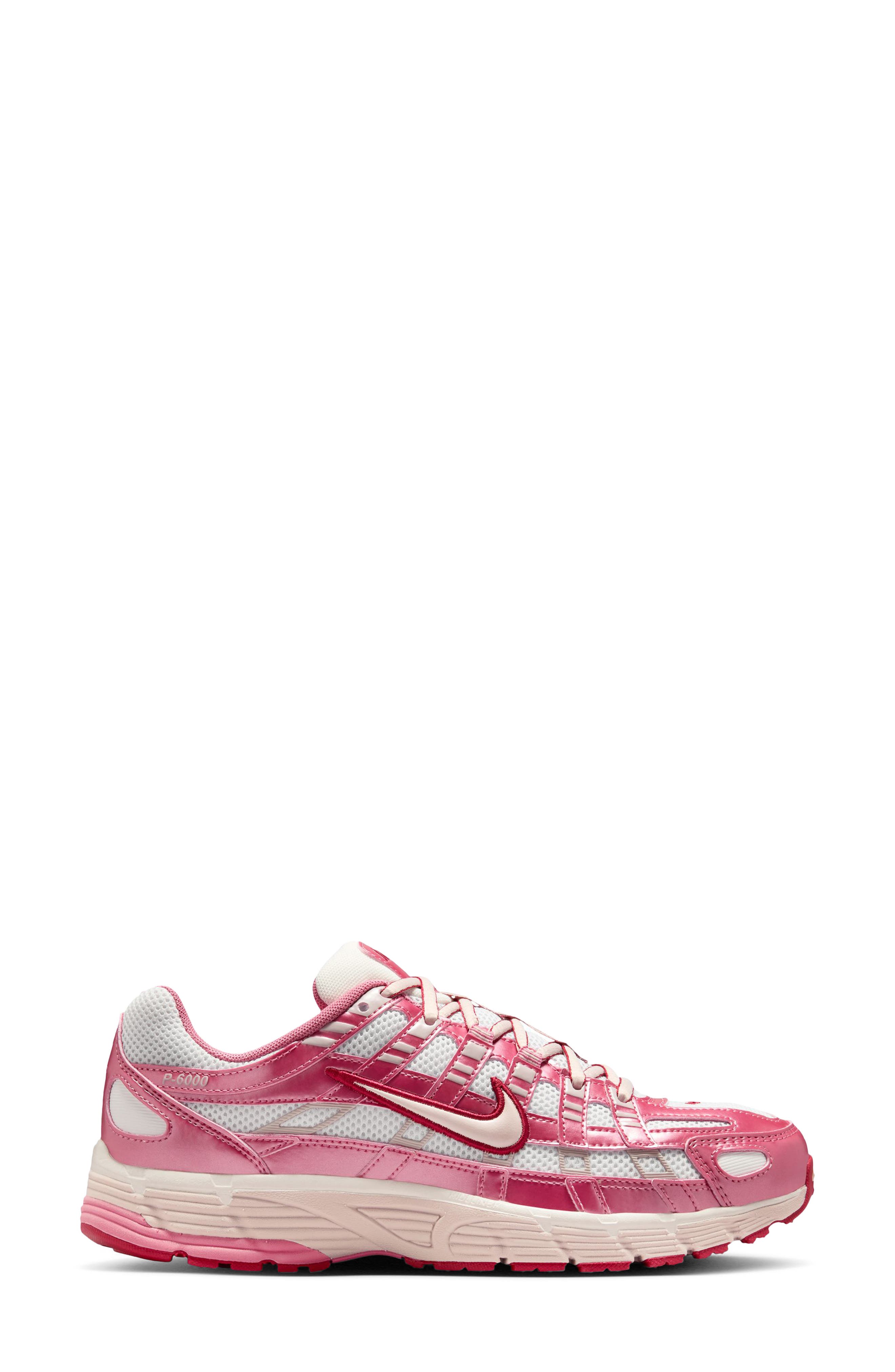 P-6000 Sneaker, Alternate, color, WHITE/ DUST/ PEONY/ CRIMSON