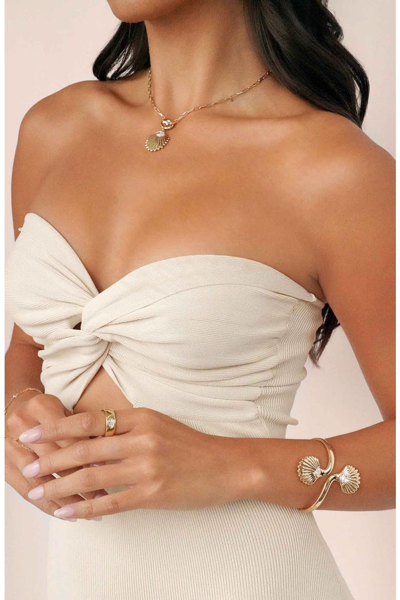 Santorini Shell Cuff Bracelet, Alternate, color, GOLD