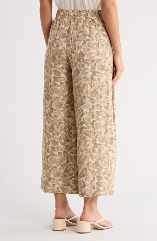 Democracy Skyrise Print Crop Wide Leg Pants In Neutral