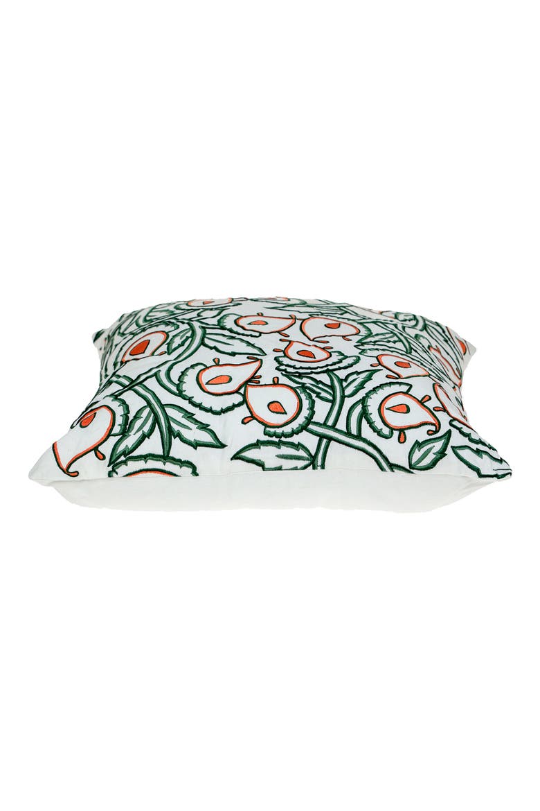 Celeste Embroidered Throw Pillow, Alternate, color, WHITE