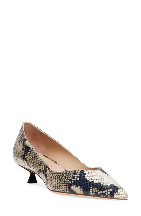 Eva Kitten Heel Pointed Toe Pump (Women)
