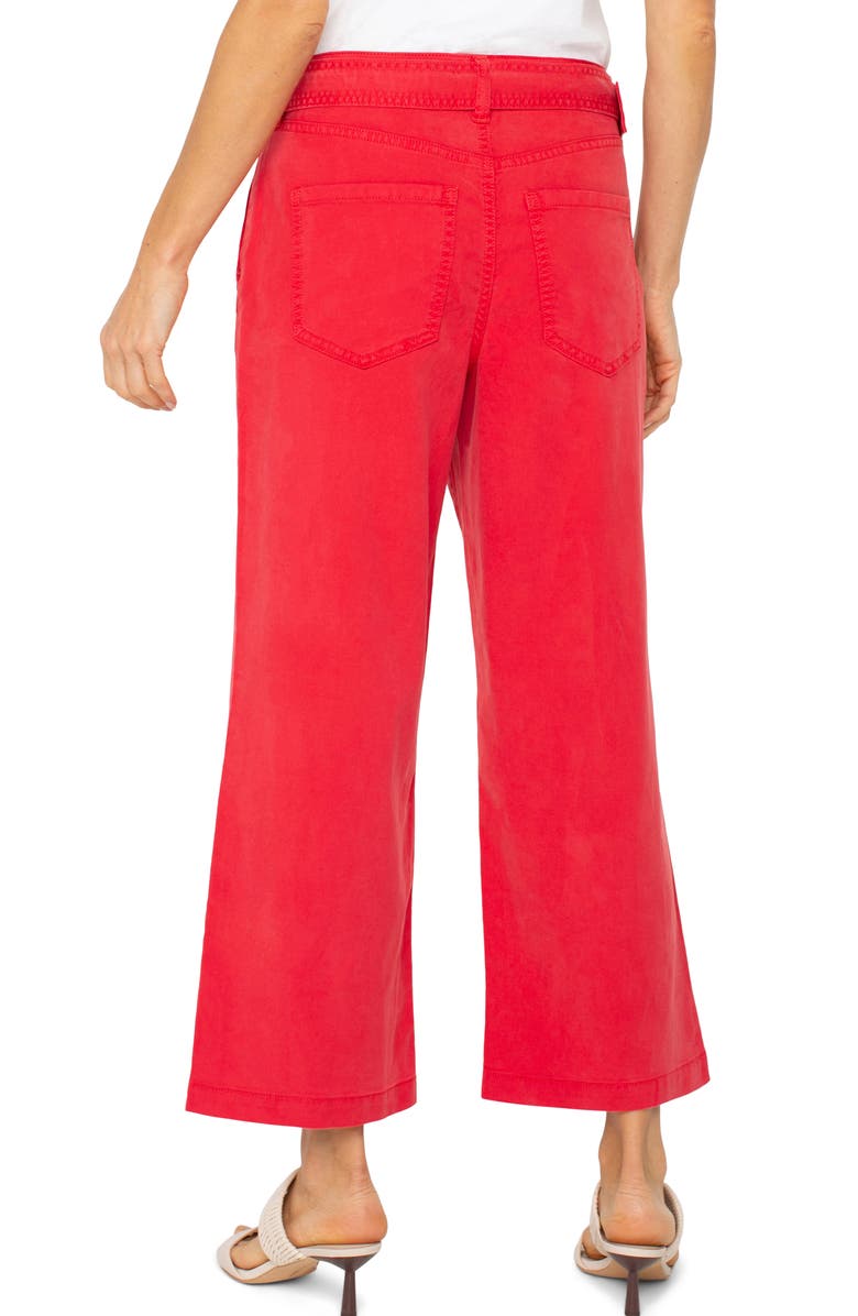 Liverpool Los Angeles Stride High Waist Crop Belted Wide Leg Pants, Alternate, color, 