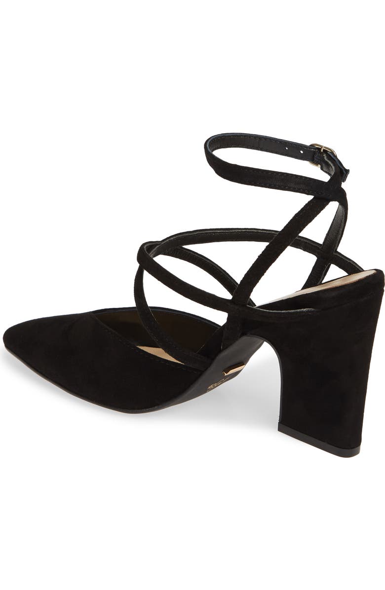 42 Gold Fire Pointy Toe Ankle Strap Pump, Alternate, color,