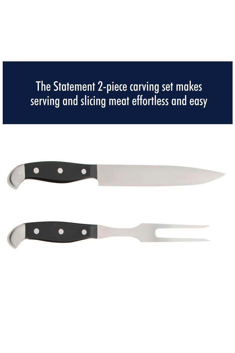 Statement 2-Piece Carving Knife Set, Alternate, color, BLACK