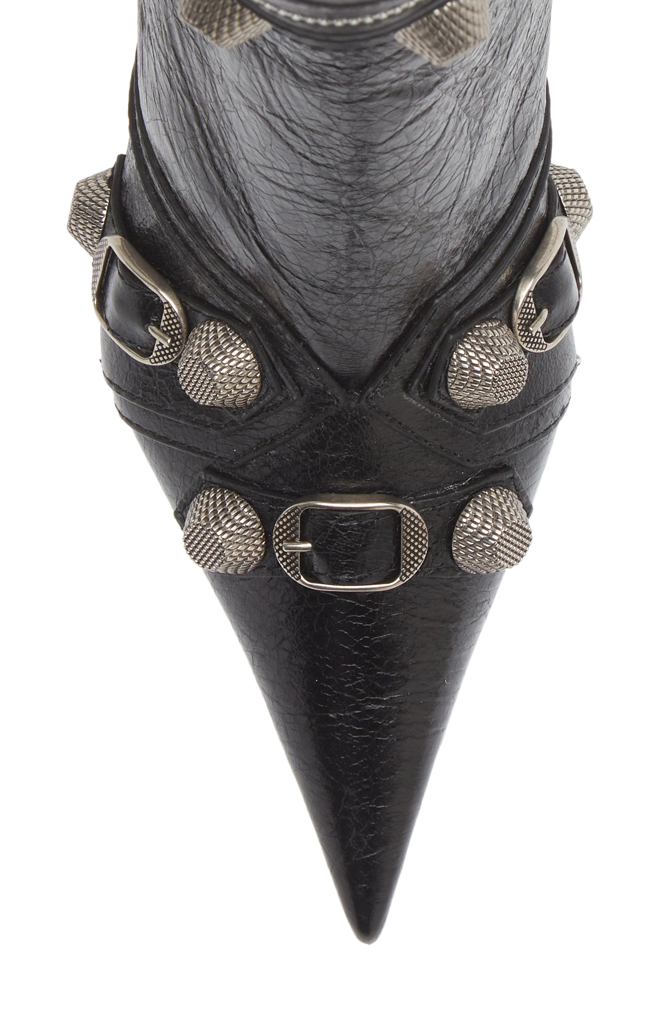 Balenciaga Cagole Leather Bootie, Alternate, color, 