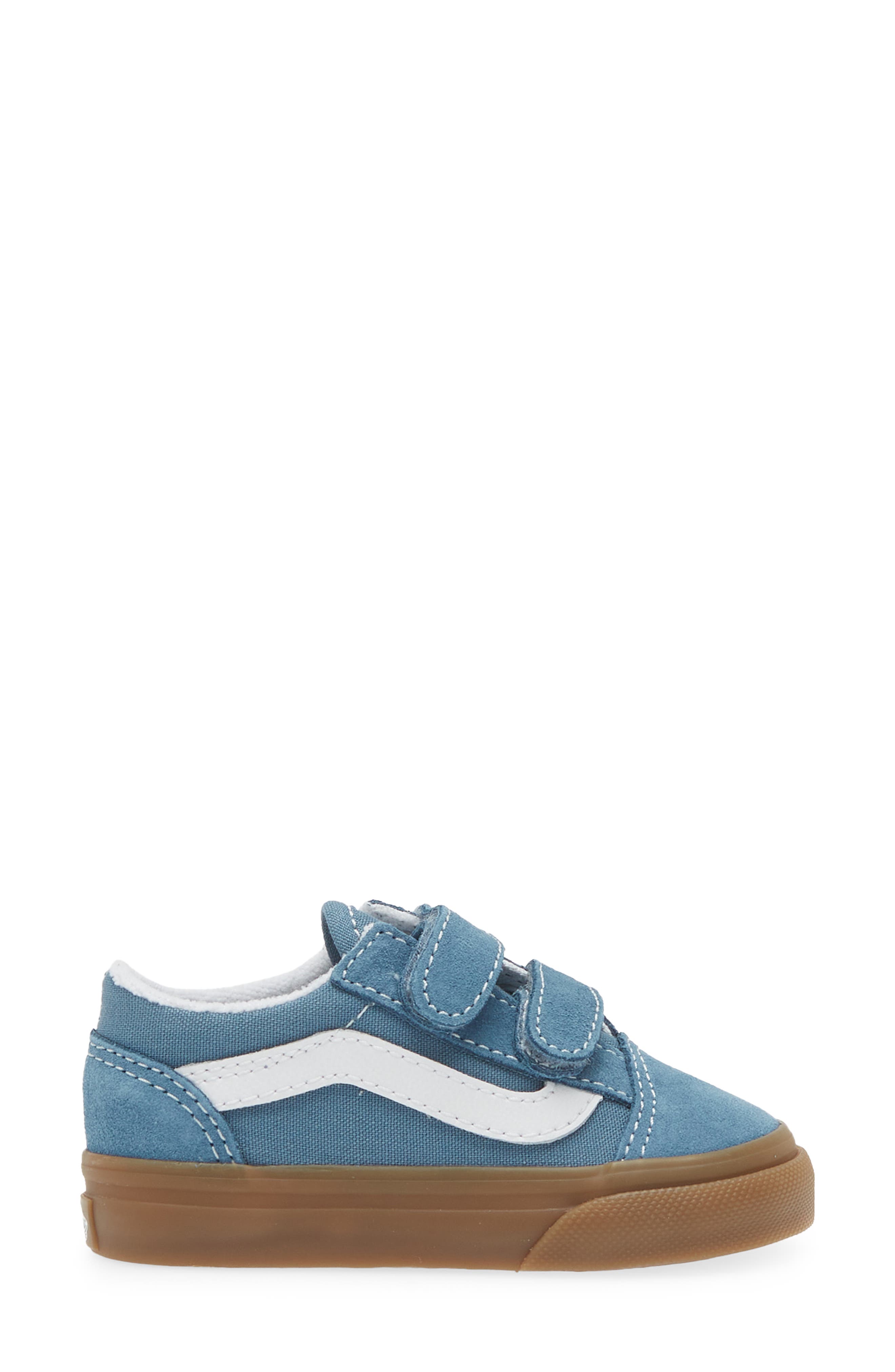 Vans Kids' Old Skool V Sneaker, Alternate, color, Blue/ True White