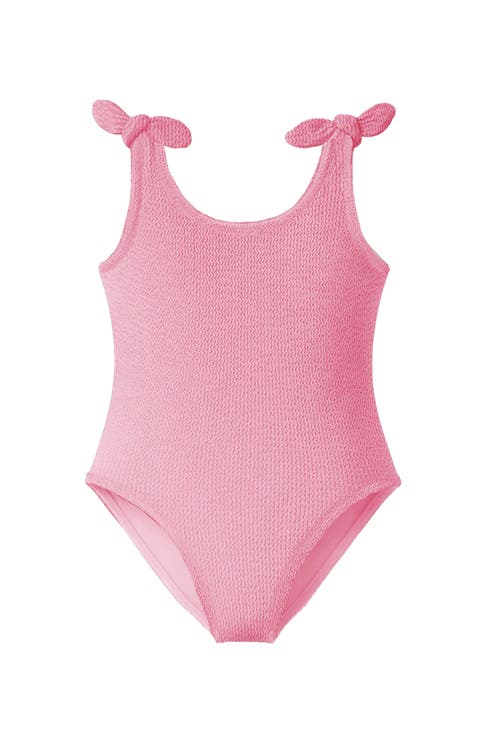 Crinkle Bow Tie One Piece
